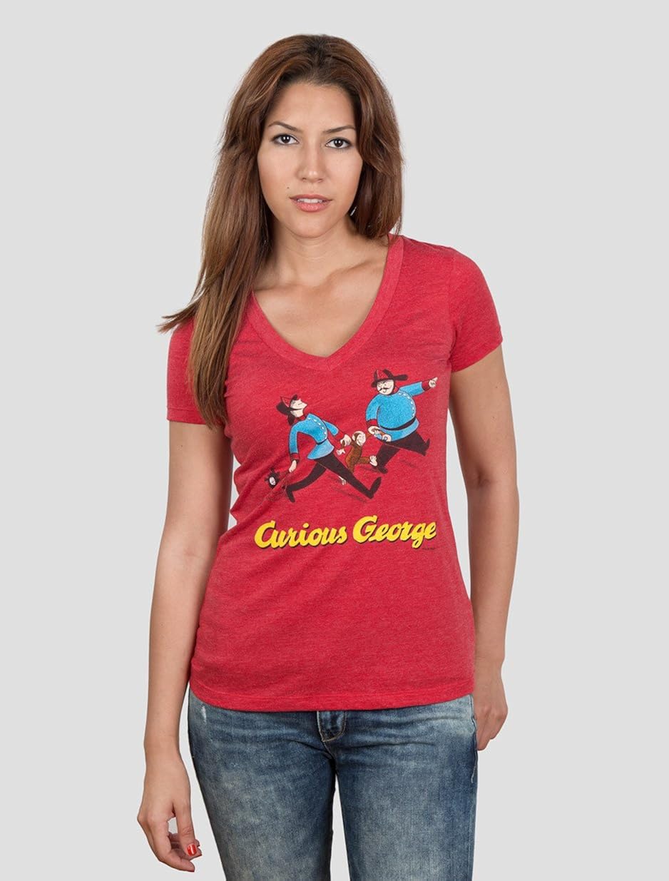 Out of Print Women's Classic Children's Book-Themed V-Neck Tee T-Shirt: Clothing