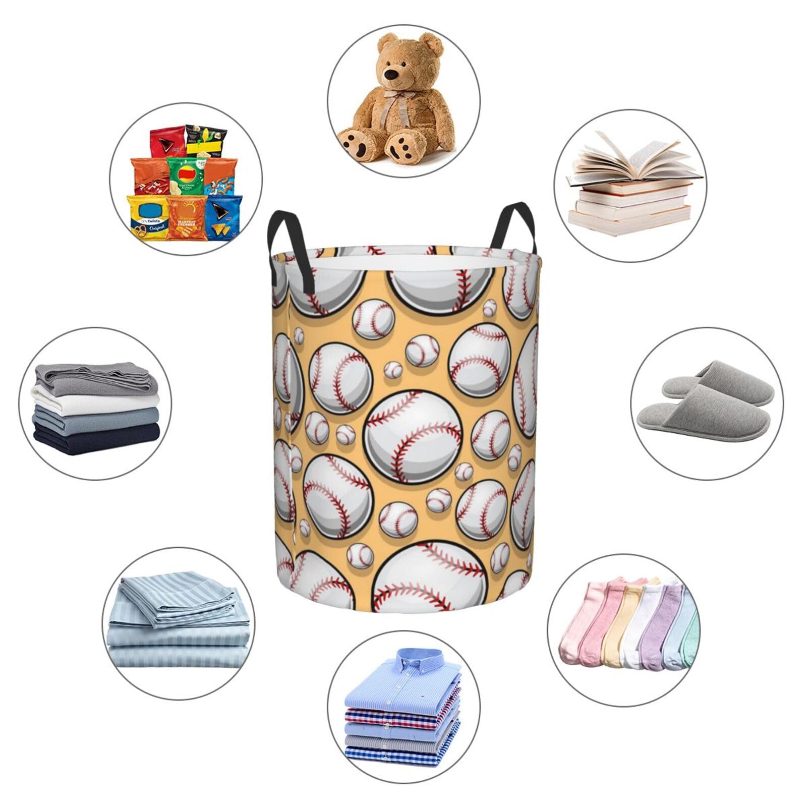 Cesta Giochi Bambini Cesto Biancheria Sporca,Cesto Portabiancheria Pieghevole 2 Scomparti Porta Biancheria Per Bagno - 6