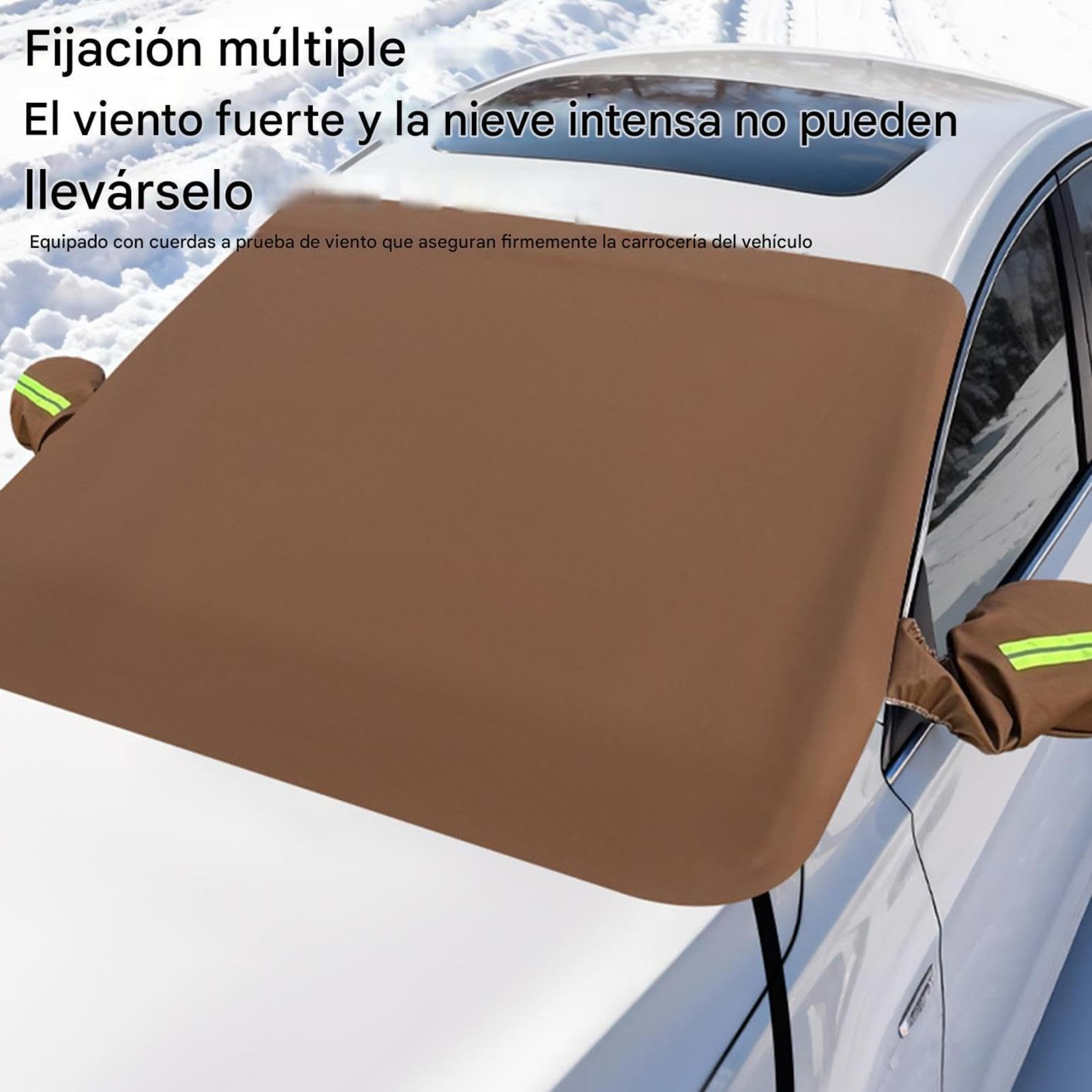 Housse de Pare-Brise Anti-Gel et Neige Accessoires Auto en Cuir PU