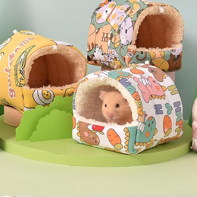 Foto 4 de 8 de tinysiry Cama para hámster para Invierno, Mini Nido para Dormir de algodón para hámster, Nido para hámster