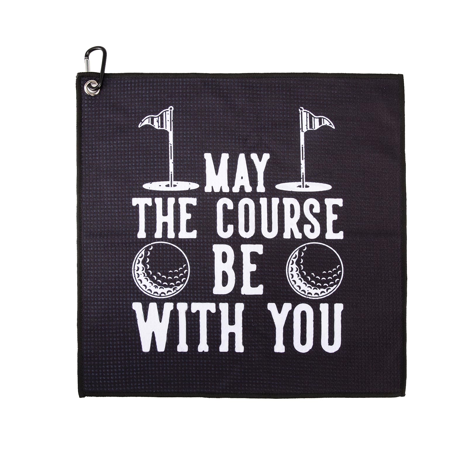RAJTTS Golf Towel,Funny Golf Gifts For Men Husband Boyfriend Dad Golfers/Golf Fan,Novelty Golf Towels for Golf Bags With Clip,Birthday, Golf Accessories.Golf Ball Towel (Black#2)