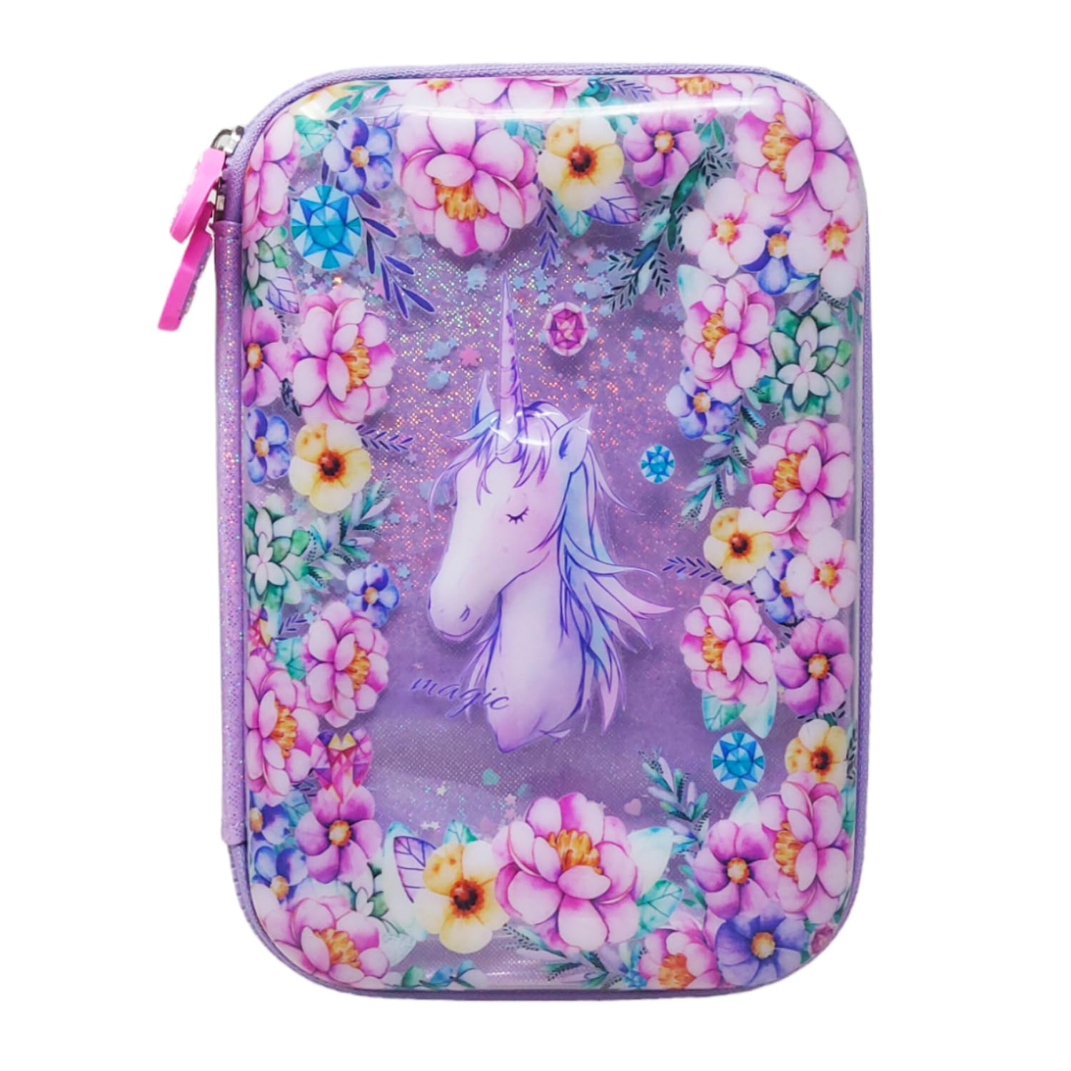 PARTEET Plastic 3D Unicorn Embossed Cover Pencil Case With Compartments, Pencil Pouch For Kids, Pencil Box For Kids, Stationery Box, Cosmetic Zip Pouch Bag For Kids (Assorted), Multicolor (B0CZ9FSKVB) Amazon Price History, Amazon Price Tracker