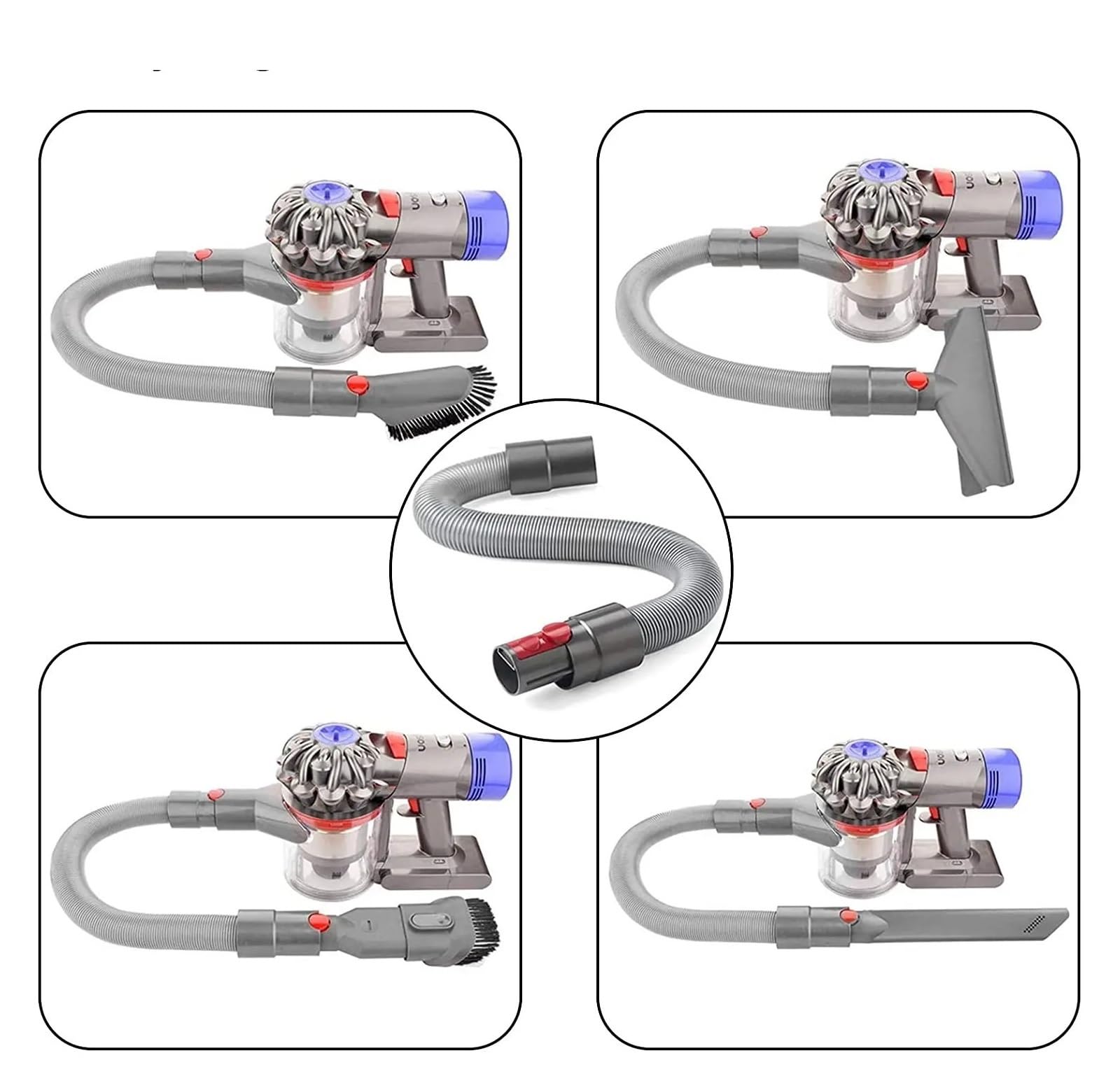 Accesorios Tubo de aspiradora compatible con Dyson Manguera Extensión inalámbrica for el hogar V7 V8 V10 V11 V12 V15 Limpiador Dust Daddy Herramienta de limpieza
