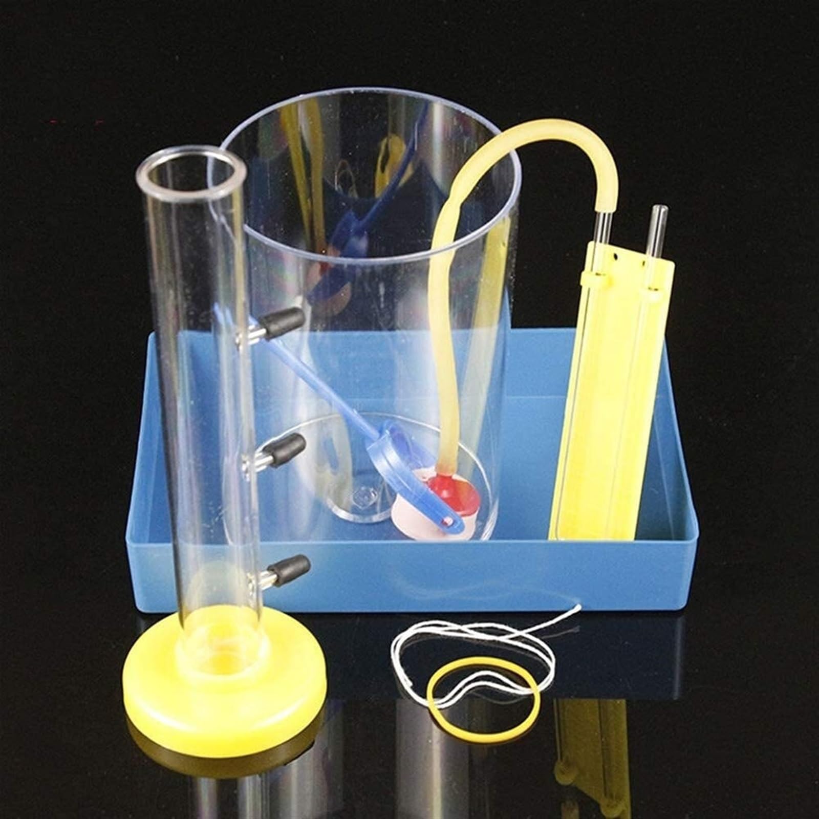 Sperimentatore sulla relazione tra pressione del liquido e profondità Strumento didattico di fisica Laboratorio di relazioni tra pressione del liquido e profondità