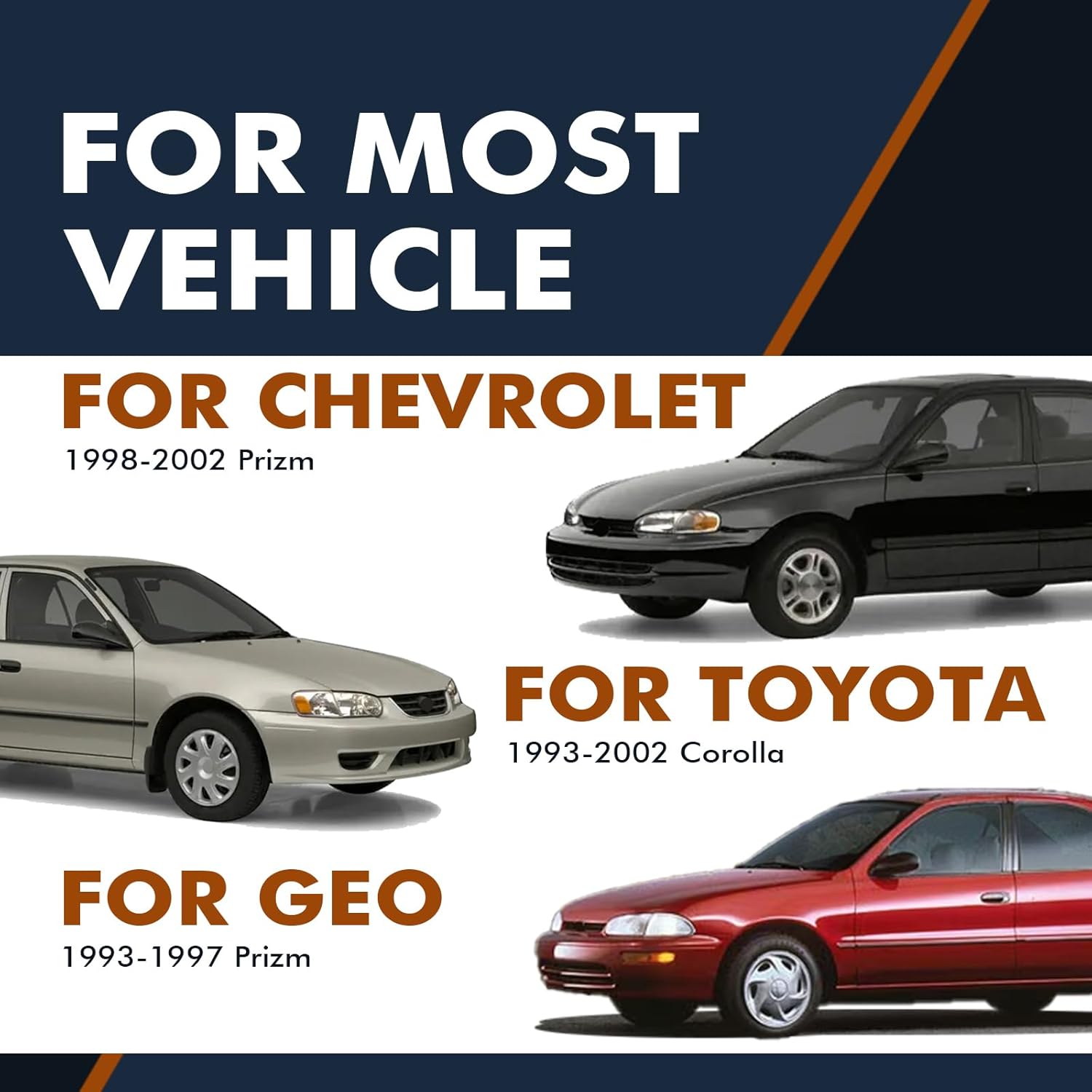 PM Auto Pair of 2 Rear Wheel Bearing-Hub Assembly Replacement for 1993-2002 Toyota Corolla Non-ABS