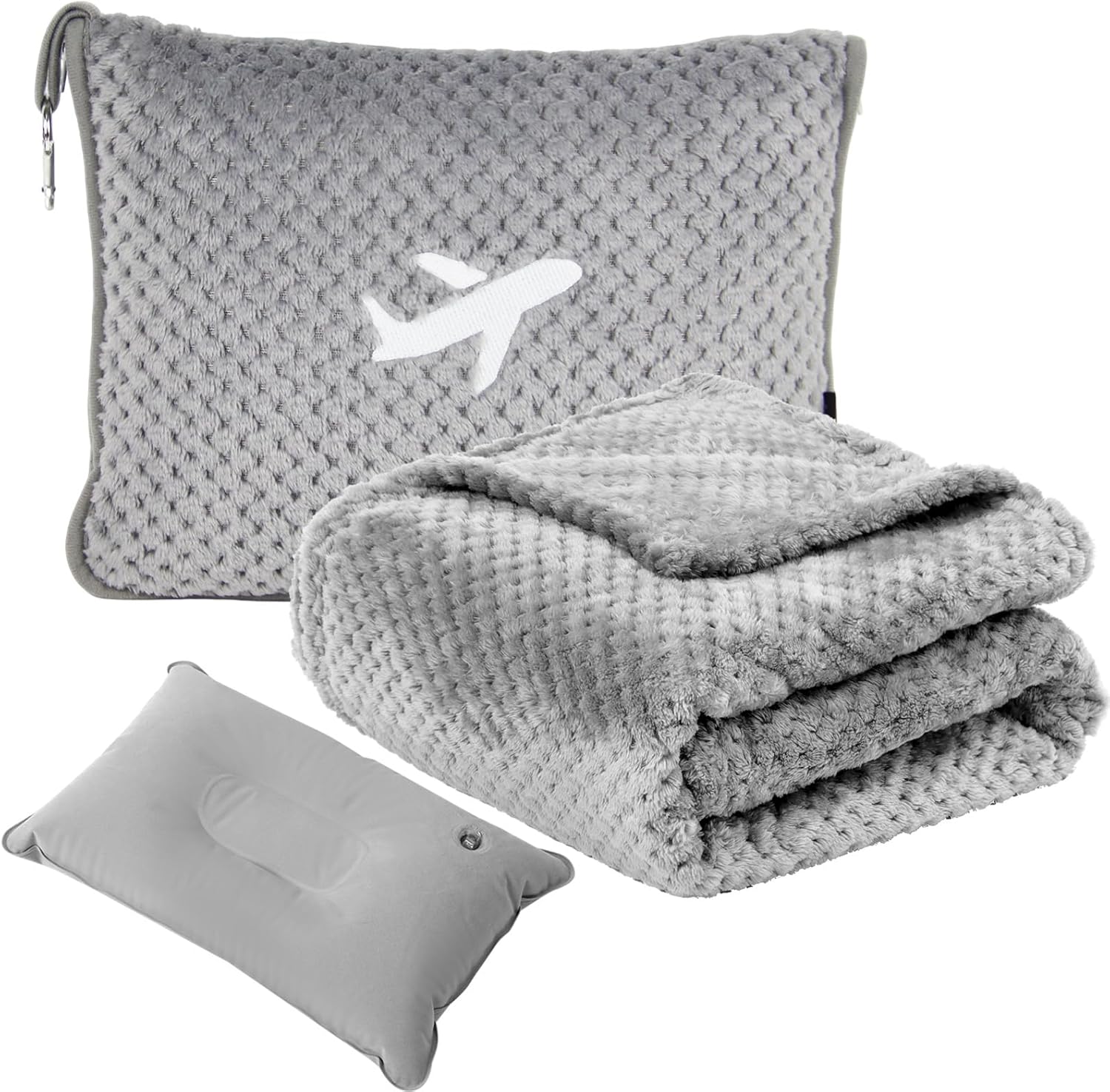 Travel Blanket Airplane Compact with Bag, Travel Essentials