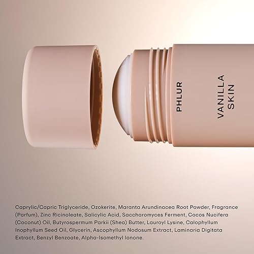 Miniatura 7 de PHLUR Vanilla Skin Desodorante natural  48 horas de protección contra olores natural sin bicarbonato de sodio y sin aluminio, ácido salicílico,