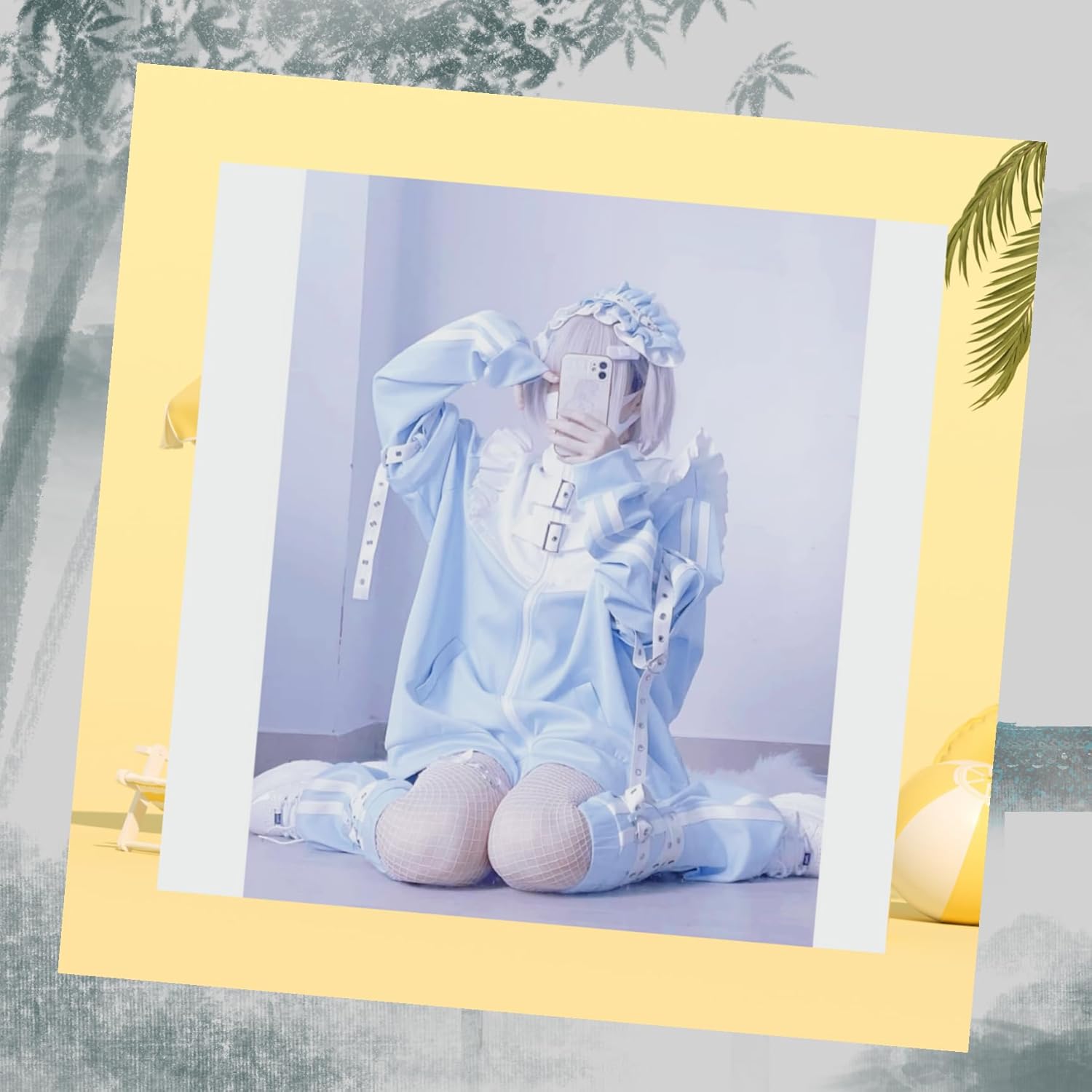 Amazon.co.jp: [Arfandey] 水色系統 3点セット 上下セット 天使界隈 