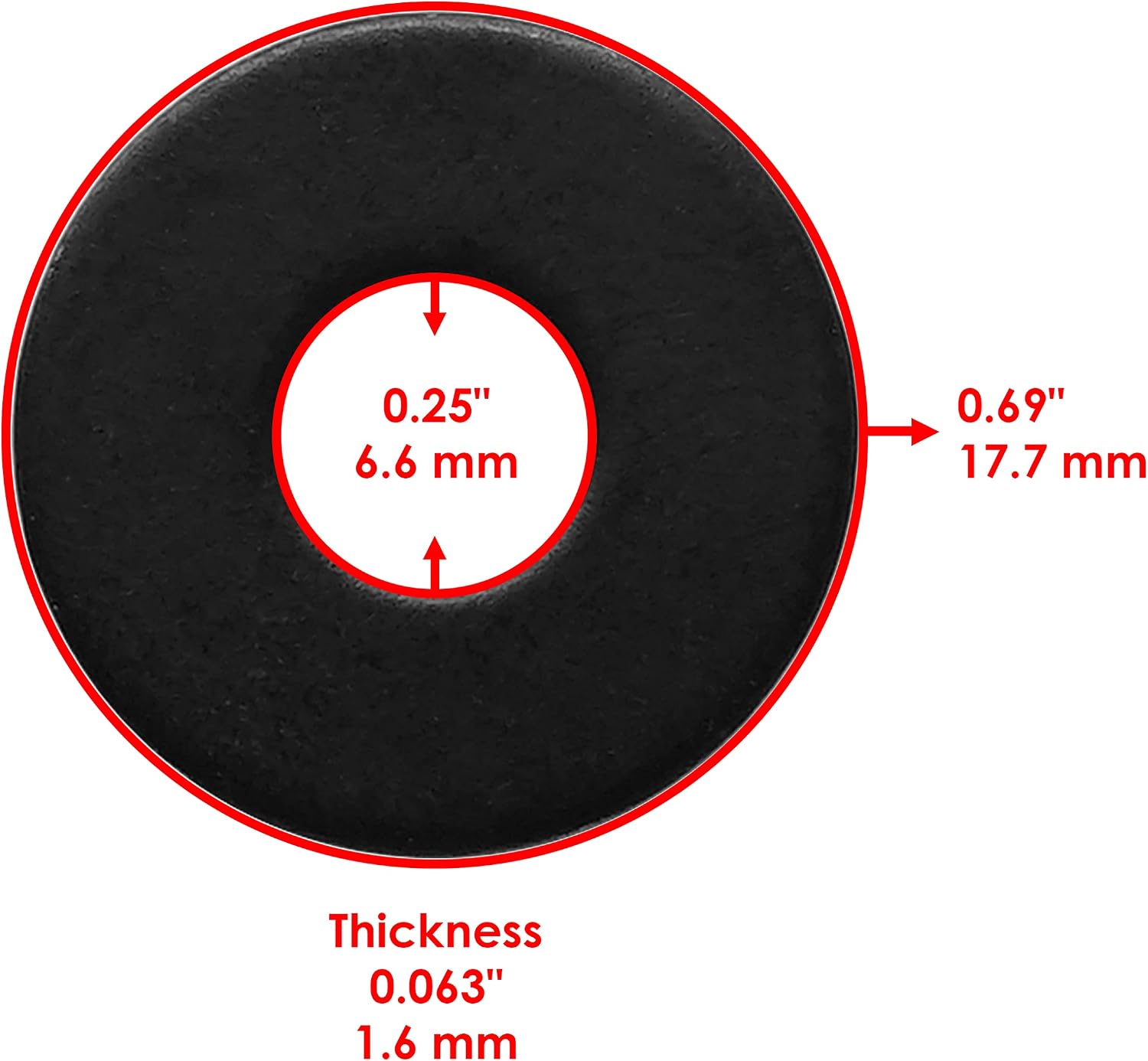 Caltric 4x 7556064 Flat Washer Compatible with Polaris