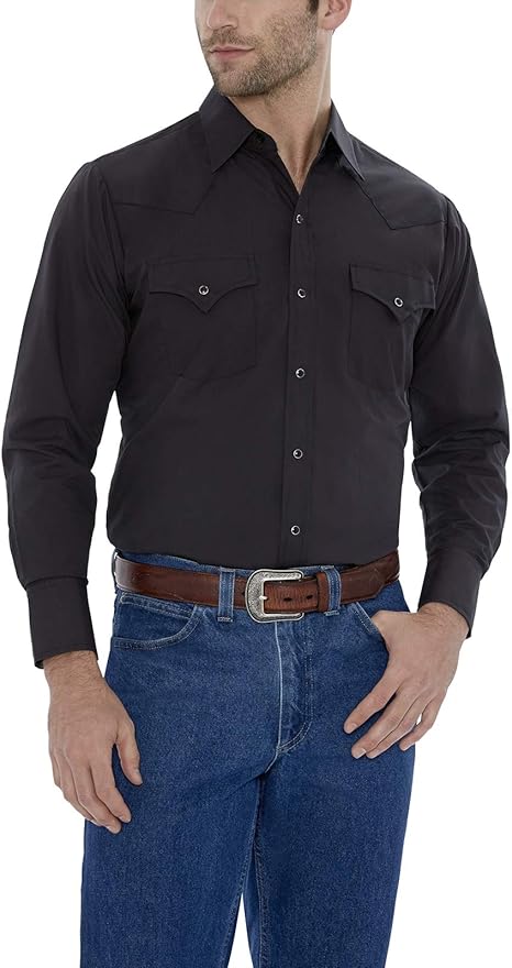Chemise Western Ely Cattleman – Imprimé Aztèque – Manches Longues – XXL – Avec Perles