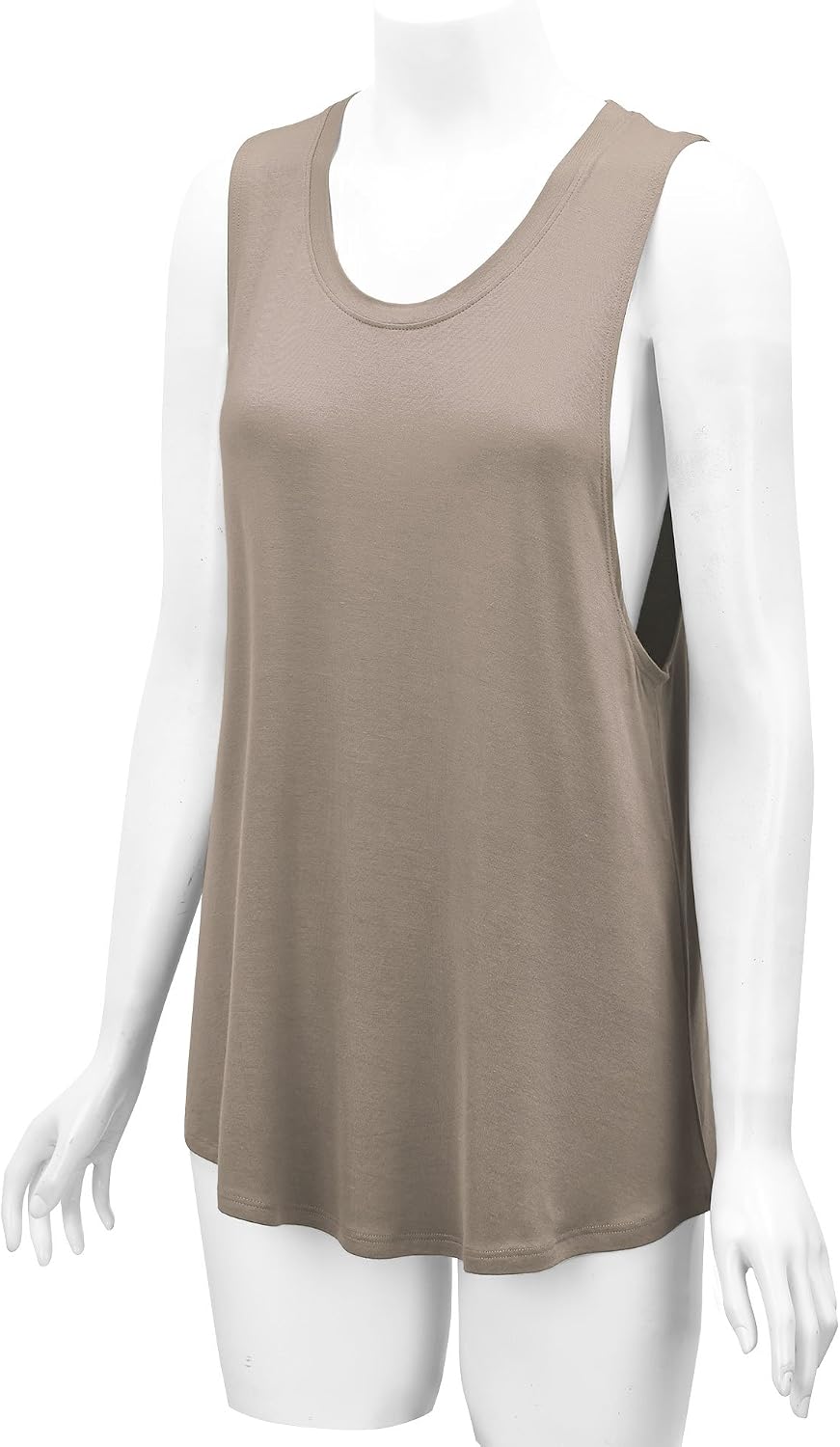 MBJ Womens Basic Wide Armhole Loose Fit Tank Top - Made in USA