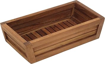 The Original Moa Teak Bathroom Guest Towel & Amenities Tray