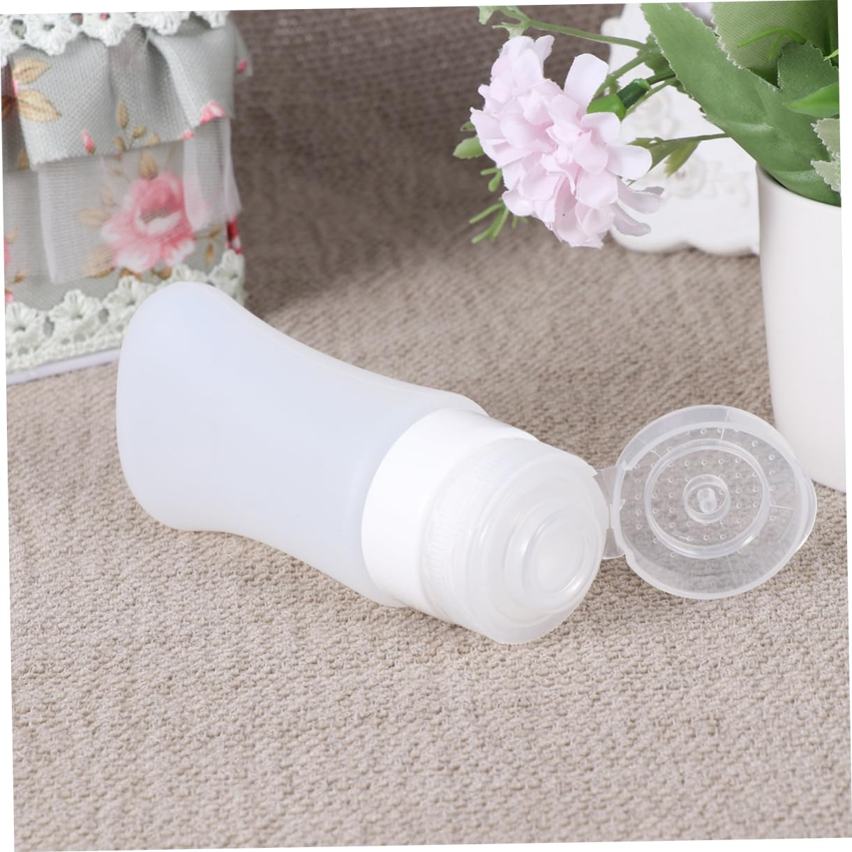 FOMIYES Set Di 3 Flaconi Per Il Trucco Da Viaggio - Dispenser in Silicone Da 60 Ml Con A Prova Di Perdite Per Lozione Shampoo E Altro (nero) 4 Pezzi*3