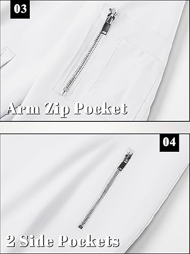 Vista 6 de TACVASEN Chaqueta ligera para hombre, casual, para primavera, otoño, rompevientos, con cremallera, con bolsillo