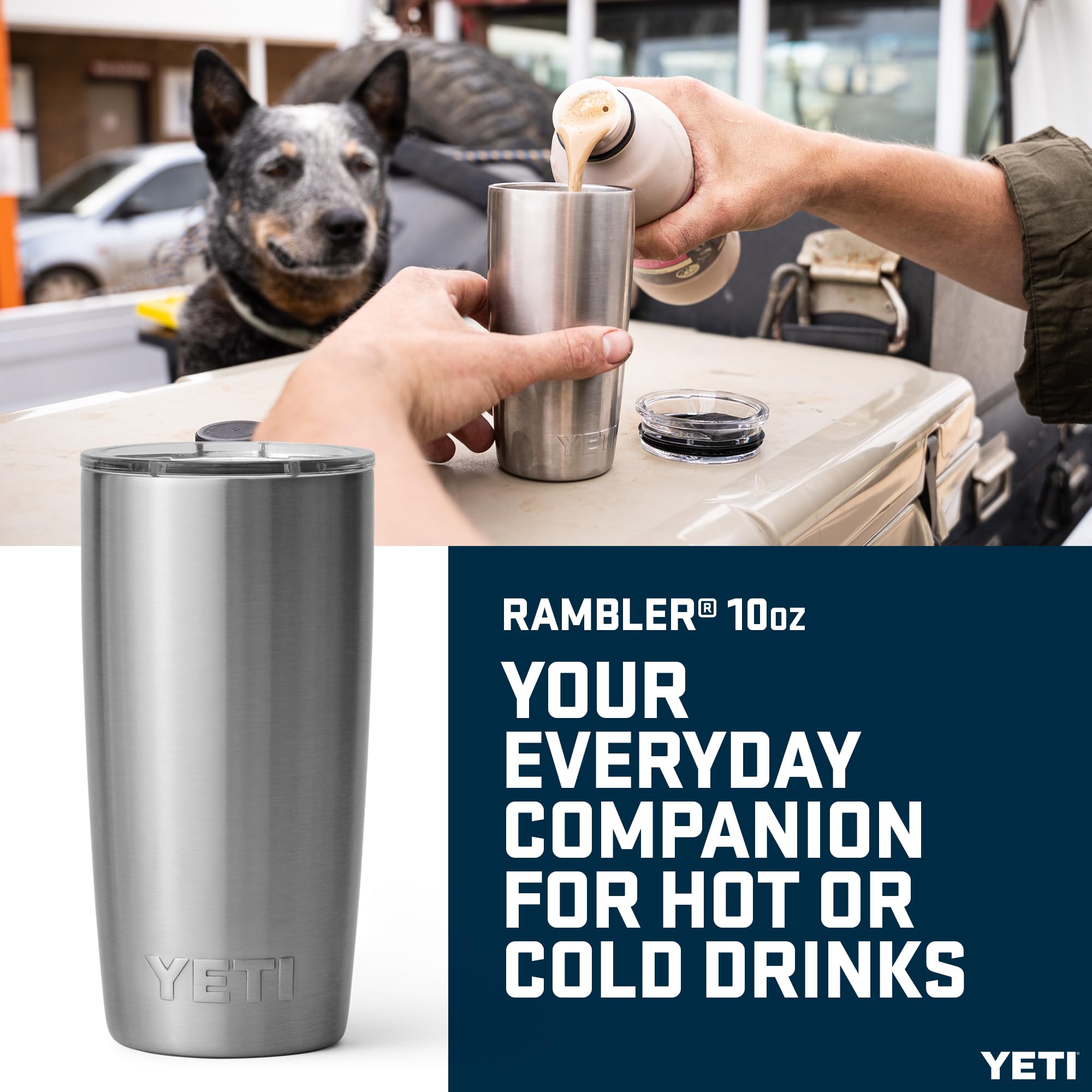 YETI Rambler 10 oz Tumbler, Stainless Steel, Vacuum Insulated with