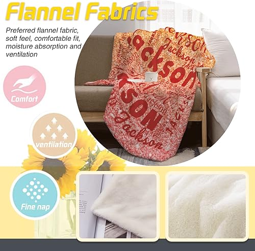 Miniatura 7 de MESHELEY Manta personalizada con nombre para niños, niñas, niños, adultos, hombres y mujeres, mantas personalizadas con nombre, regalos