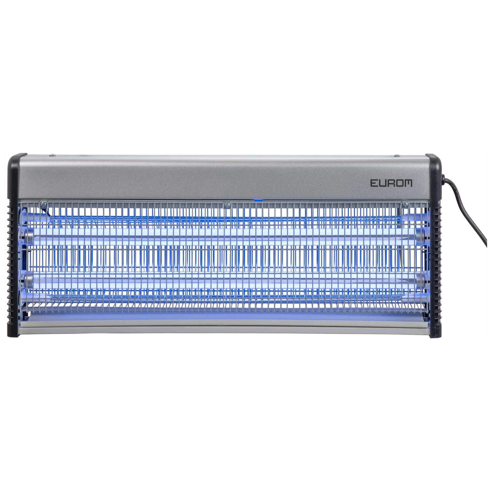 Eurom - Insetticida Fly Away in metallo, 40 LED fino a 200 m²