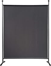 QUICK STAR Screen 150 x 190 cm Fabric Room Divider Large Garden Partition Wall Divider Balcony Privacy Screen Grey