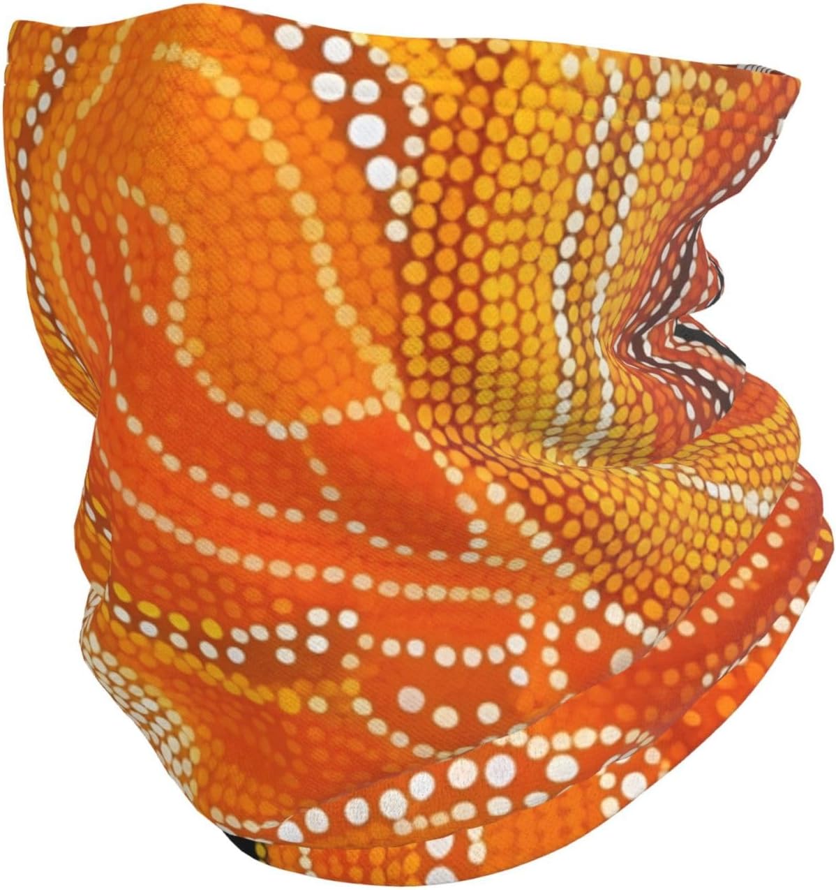 – Winter Neck Warmer Elastic Headband Adjustable Orange Spotted Snood Multifunctional Snoods for Men Women Unisex