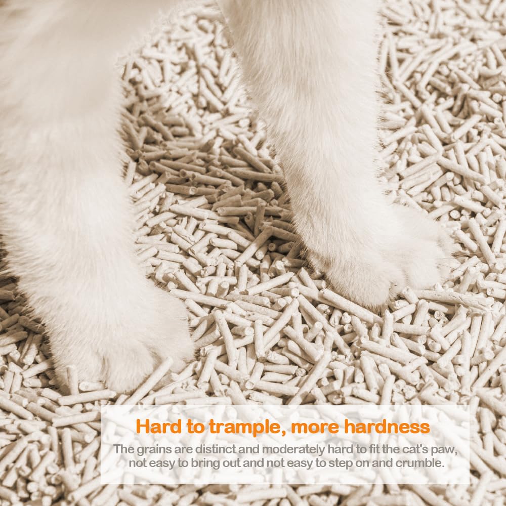 BPS Arena Aglomerante para Gatos Arena de Tofu para Gatos sin Polvo Fácil de Aglomerar Controla los Olores se Lanza en el Inodoro (4Pcs, Lavanda) BPS-15458 * 4