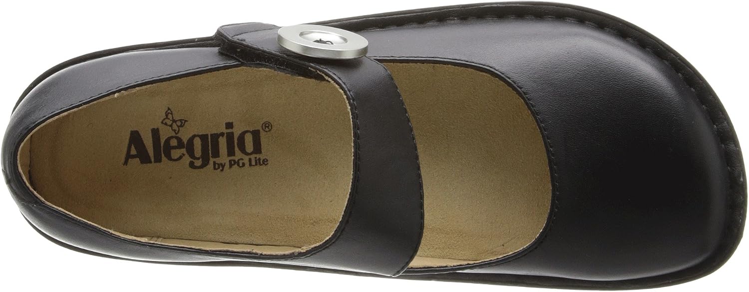 Alegria Women's Paloma Mary Jane Nurse Shoe Clog Comfort Leather Black 10 M US