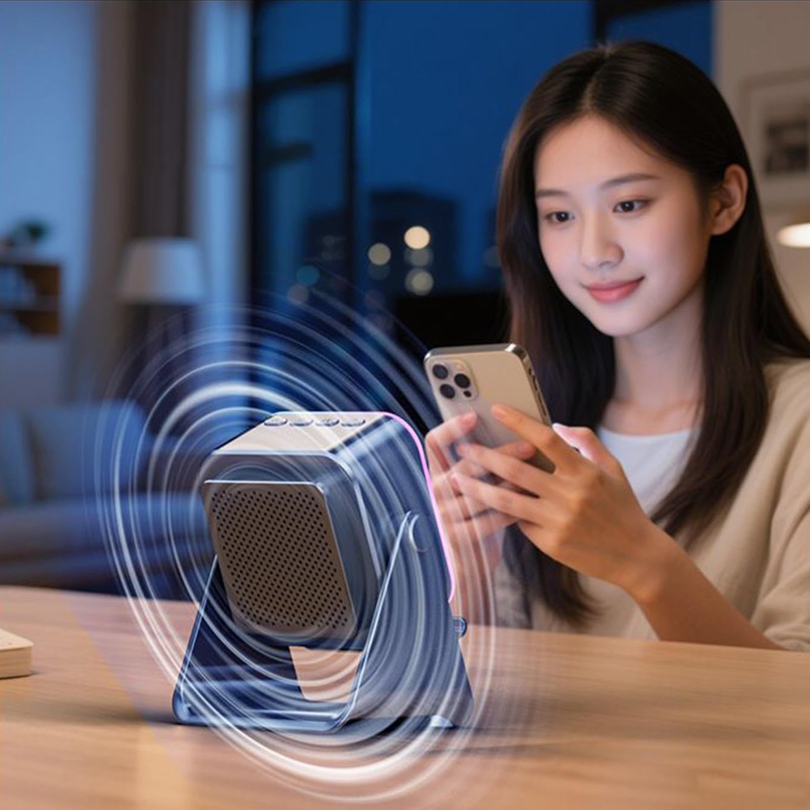 Induktionslautsprecher Für Mobiltelefone | Faltbare Halterung Mit Beleuchtung,10W Lautsprecher Mit Telefonständer | für Büro, Zuhause, Geburtstag, Reisen, Männer, Frauen, Freund und Freundin