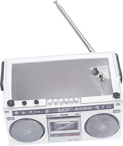 POPETPOP Grabadora de cinta retro, maceta de resina para plantar, cuenca creativa para arreglos florales, maceta Boombox de escritorio única para