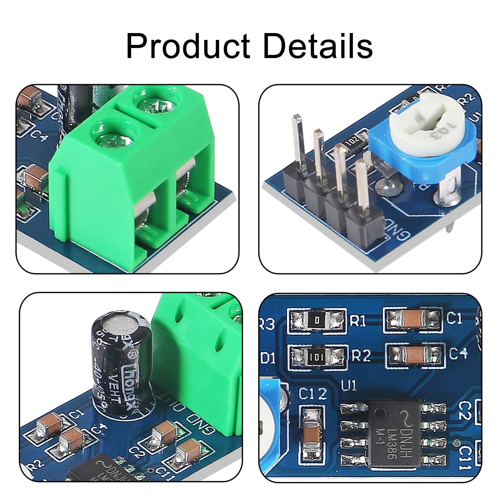 Snapklik.com : 10pcs LM386 Audio Amplifier Module 200 Times Mono Audio ...