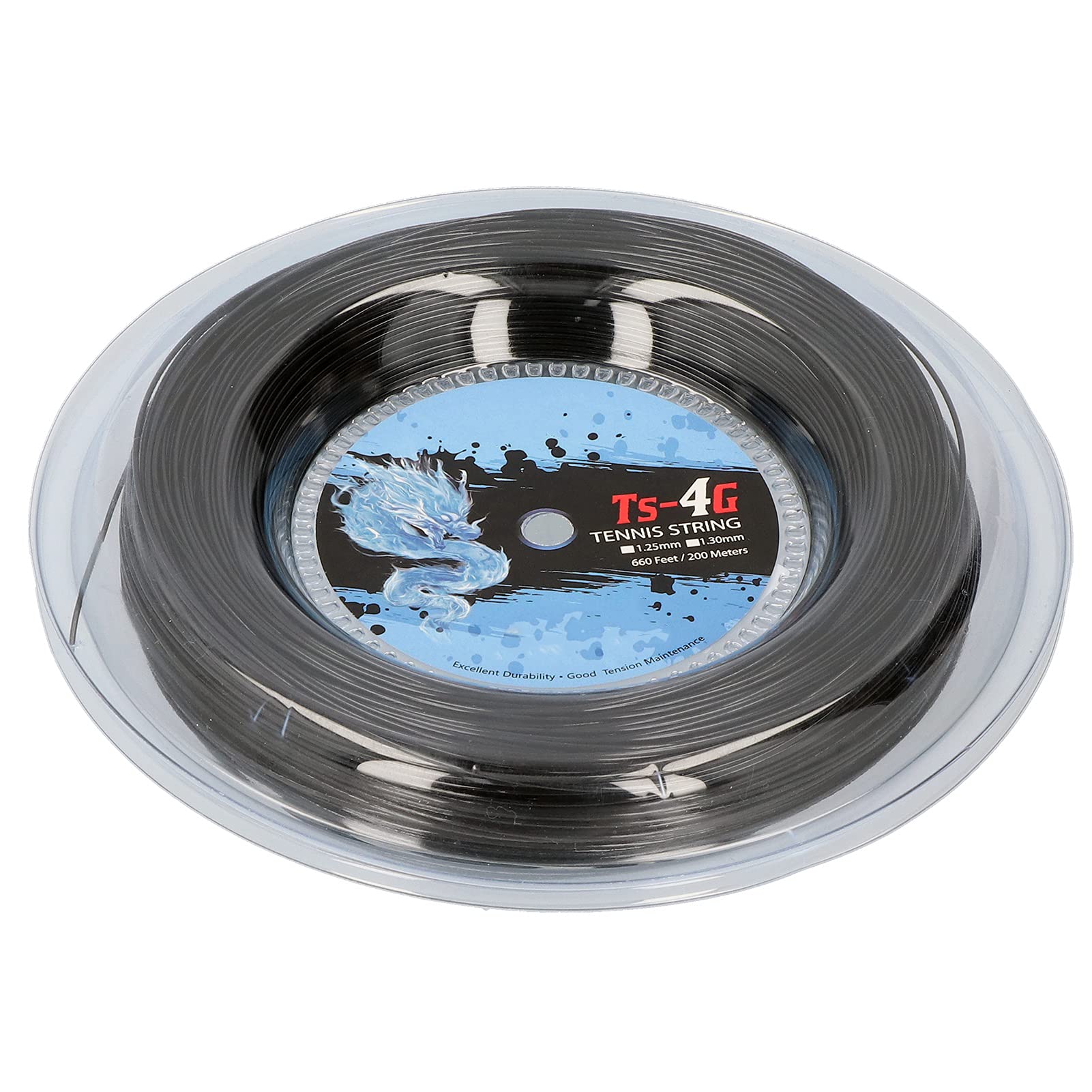 200m Polyester Tennis Racket St Round StrikeResistance Hard Racquet String Racquet Is for Offensive Players Who Demand Power Control Tennis Racket StringRacket St (1.30mm)