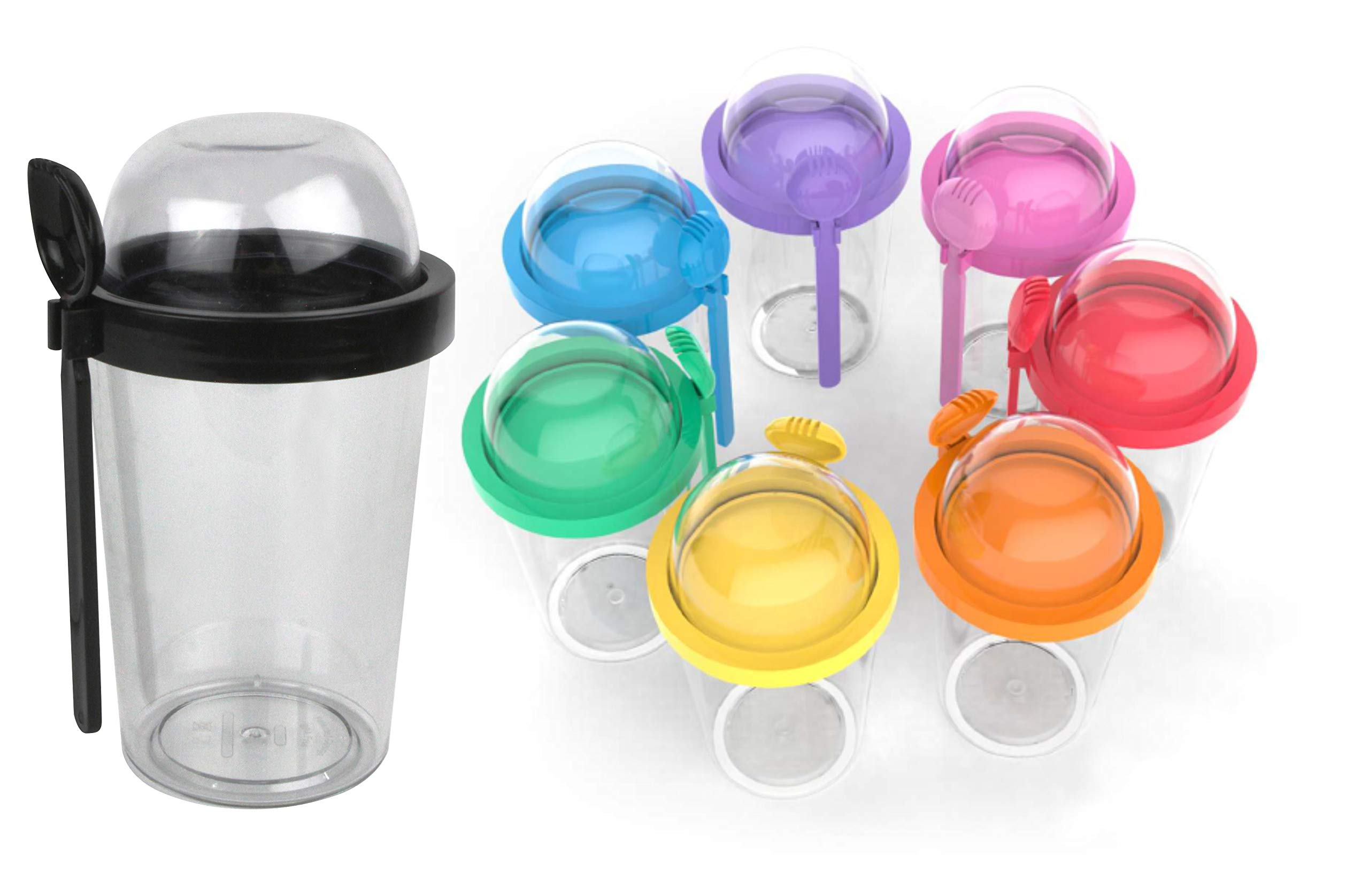Müsli-To-Go-Becher 500 Ml Mit Löffel – BPA-frei, Auslaufsicher, 2-Fach-Design Für Unterwegs, Wiederverwendbar