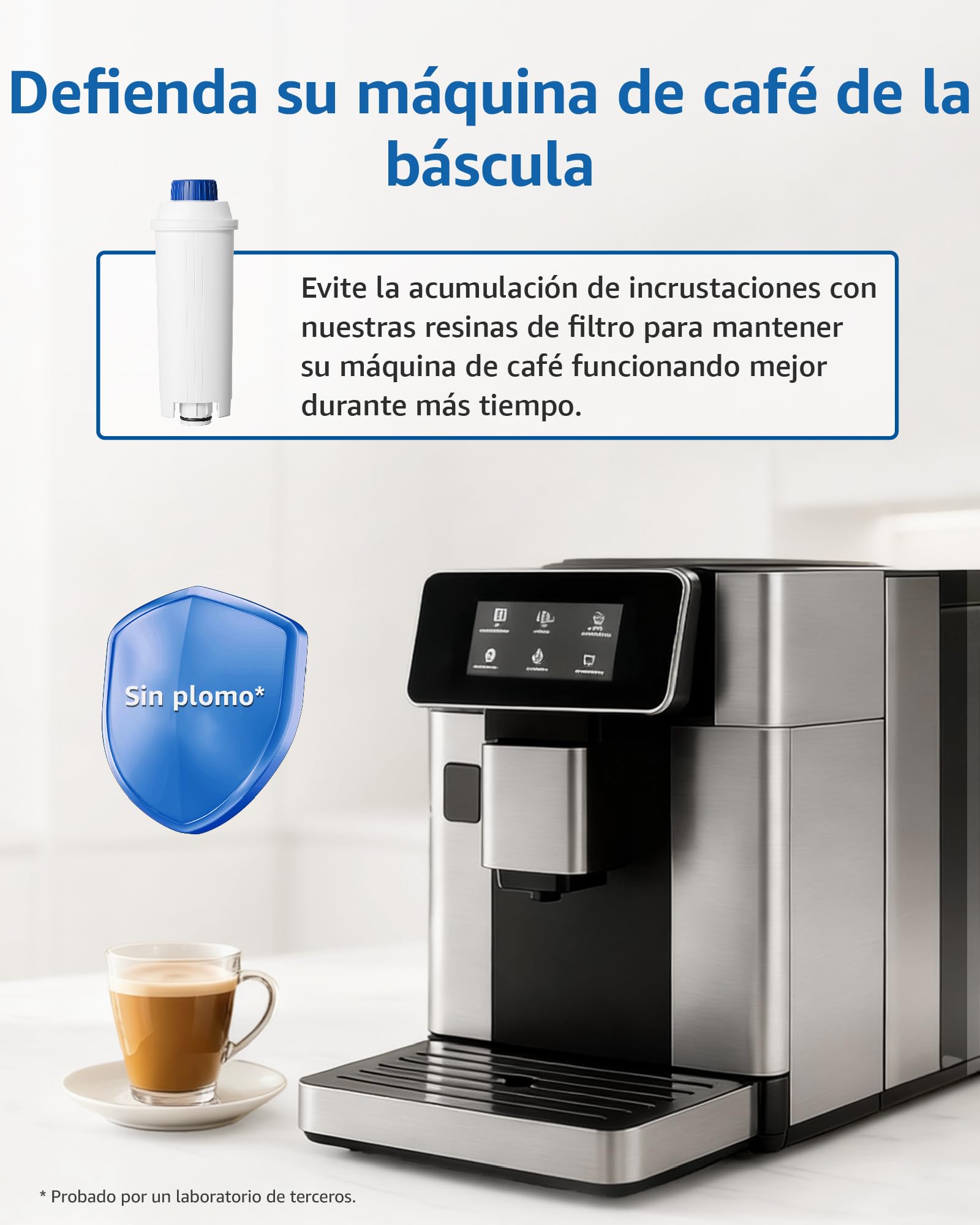 Maxblue Filtro de Agua para Cafetera, Recambio para De'Longhi® DLSC002, DLS C002, 9310926, SER3017, 5513292811 y Cafetera Espresso de ECAM ETAM EC800 EC680 BCO, Certificado TÜV SÜD (6)
