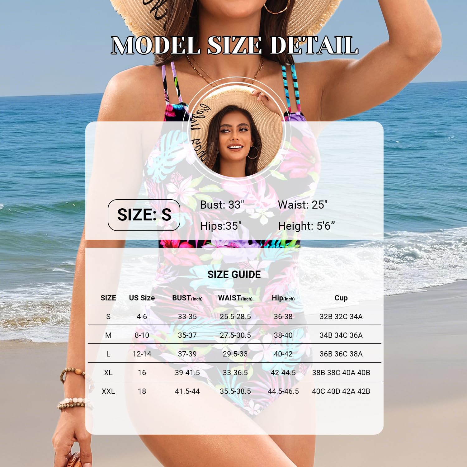 Daci Womens One Piece Swimsuit Tummy Control - Slimming Bathing Suit Scalloped Neck Full Coverage Swimwear 2025 - Image 5