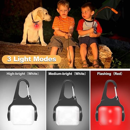 Miniatura 2 de Dog Lights for Night Walking, Clip on Dog Collar Light - 3 Modes, USB-C Rechargeable, IP65 Waterproof, LED Safety Light for Running, Camping,