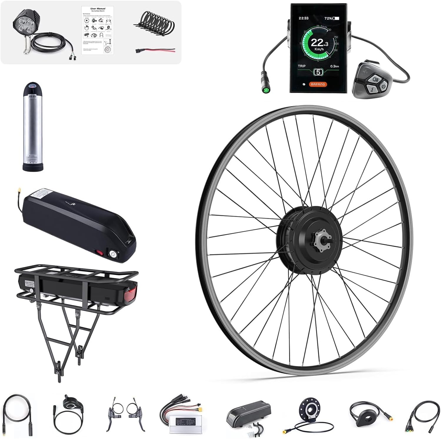 BAFANG 48V 500W Front Hub Motor Review - Huffy bikes BAFANG 48V 500W Front Hub Motor : 26