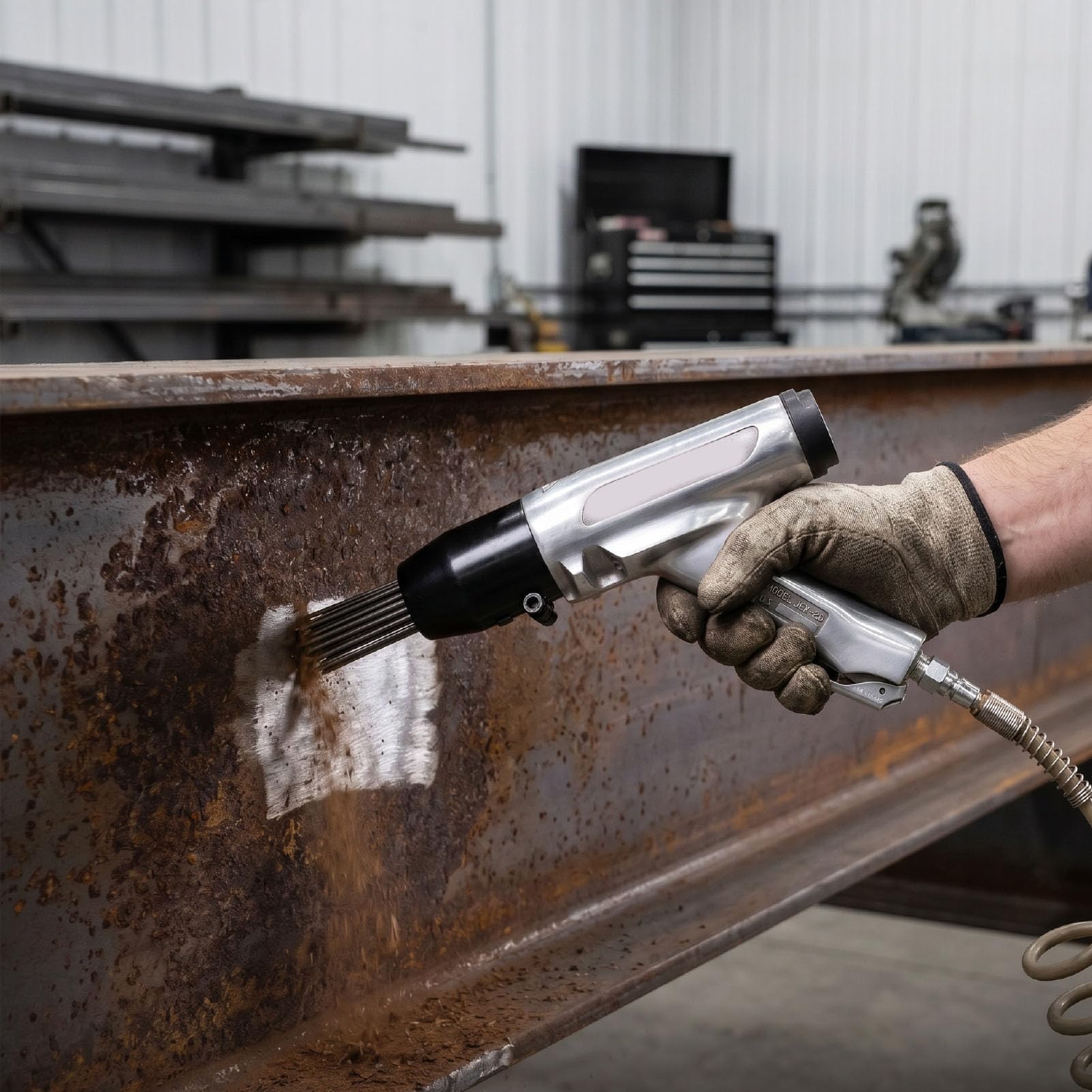 Escalador de Aguja Neumático 4500 BPM Limpiador Removedor de Soldadura de Pintura Accionado por Aire con Cuerpo de Aleación de Aluminio para Barcos de Acero Vehículos Des