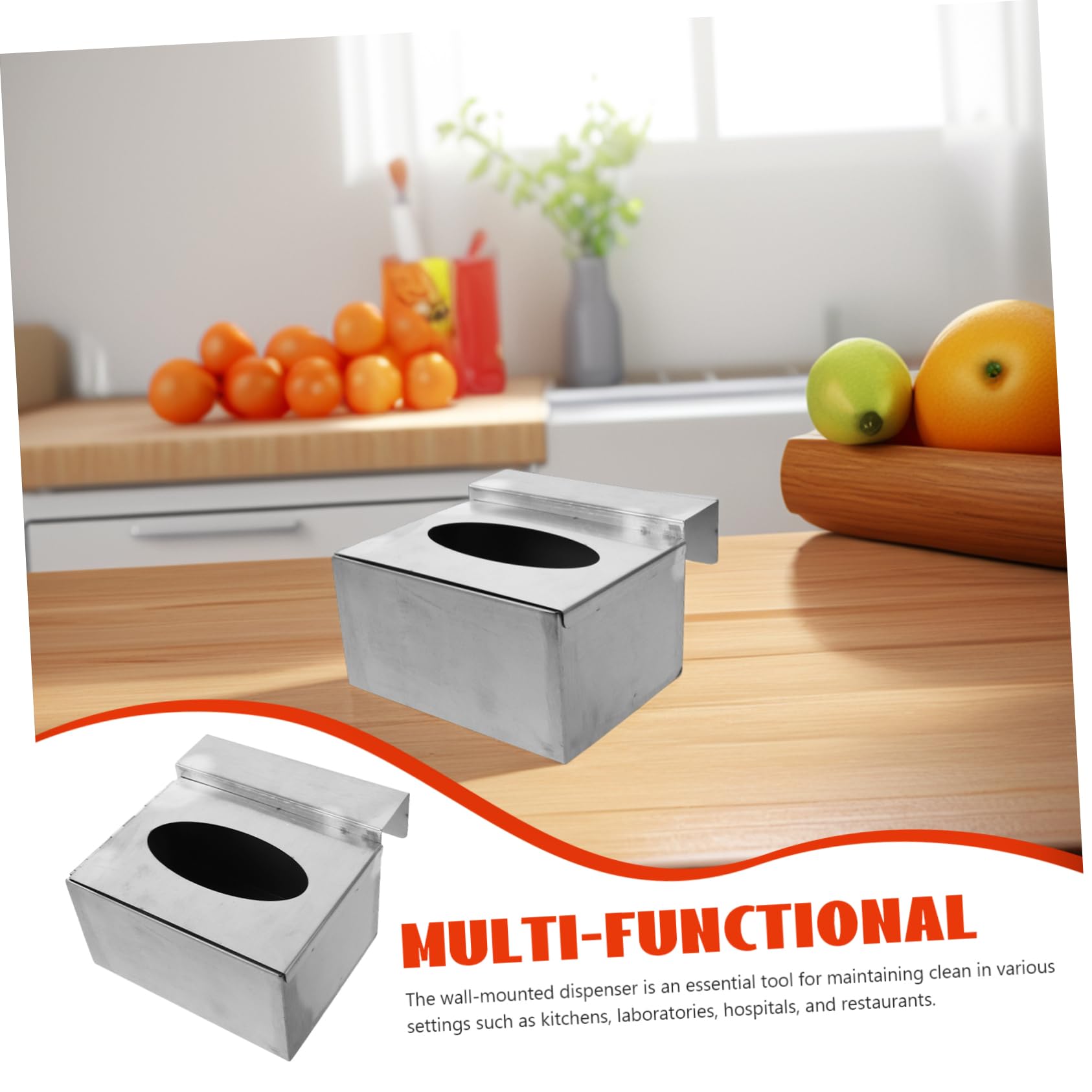 Abaodam Edelstahl Handschuhspender Wandmontage Silber für Gummihandschuhe