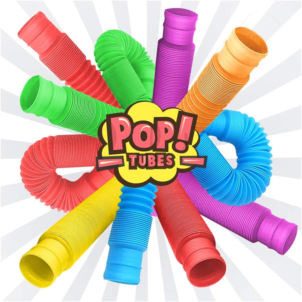 6 Pack Fidget Pop Tubes Toys for Kids