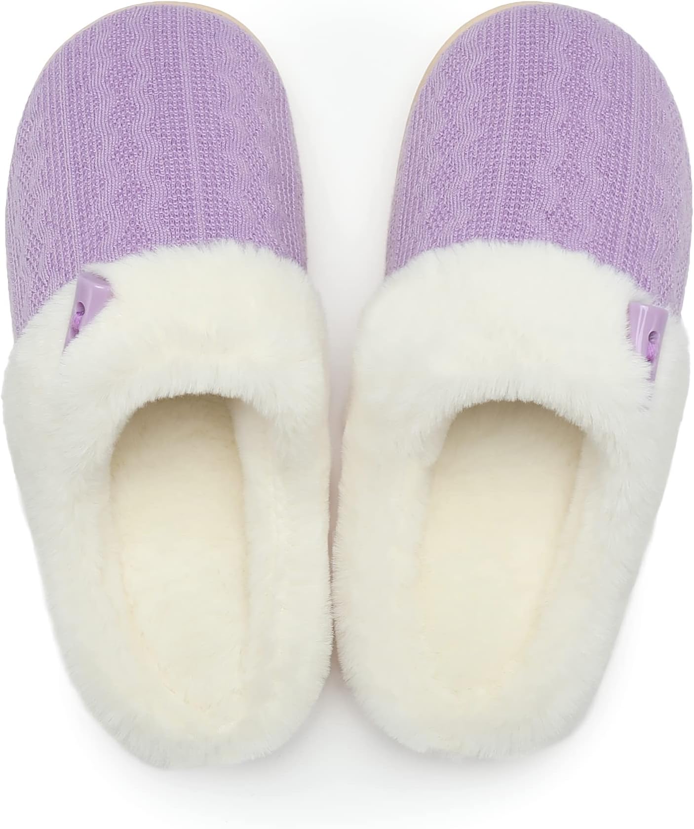 TUOBUQU Fuzzy Slippers Womens Comfy Memory Foam House Slipper Warm Plush Outdoor Indoor Bedroom Shoes with Fur Lining