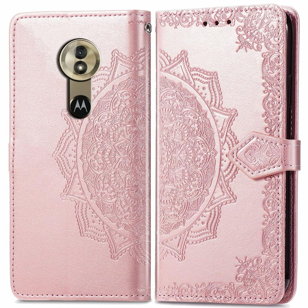Custodia per Motorola Moto G15 in pelle flip case portafoglio con funzione stand blu