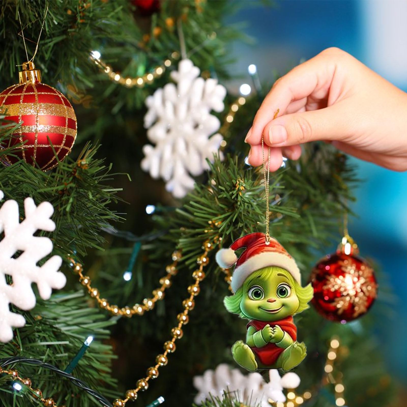 GRINCH 12 Pièces Ornements De Noël En Acrylique De La Série