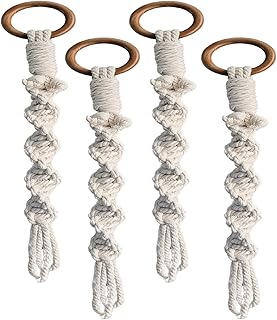 Macrame Plant Hanger Extender 16″ Plant Pot Holder Extender(4 Pack, White)…