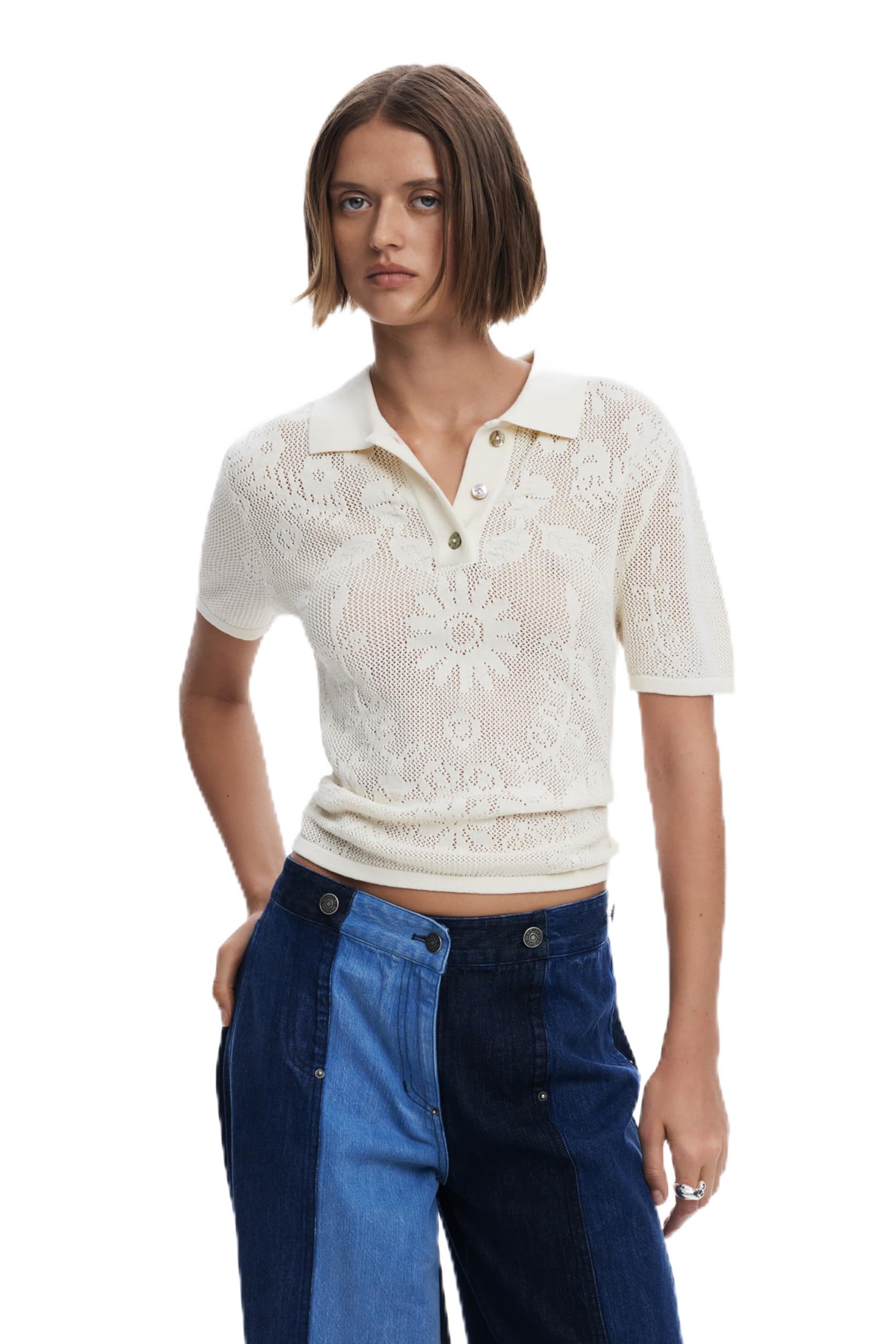 Desigual TS_RAY, 1001 RAW, L White