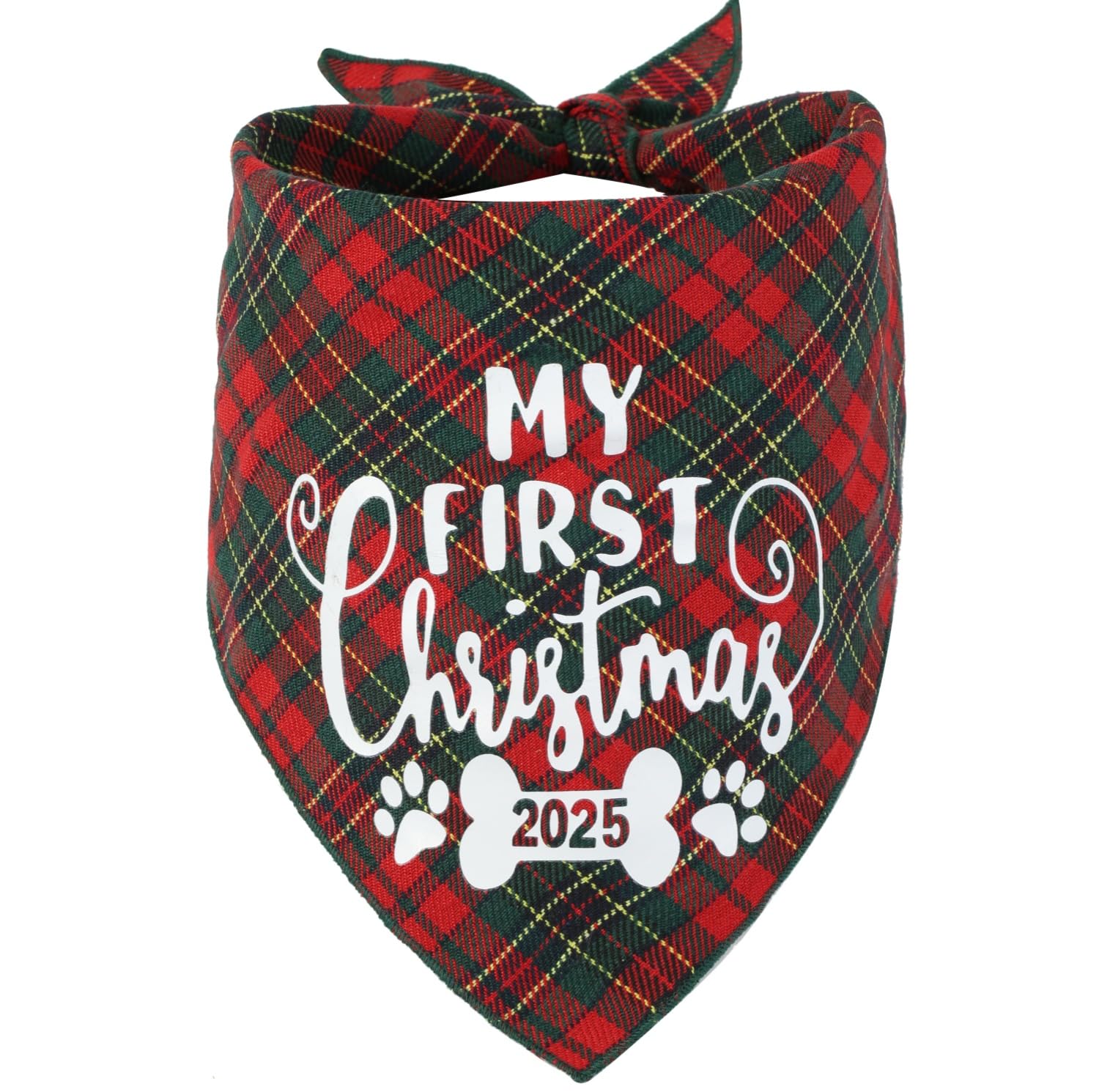 My First Christmas Dog Bandana for Puppy Small Medium Large Dogs Cat Pet