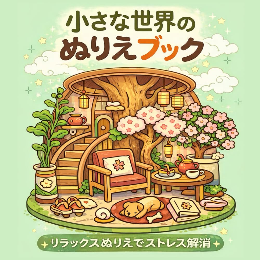 タイトル 小さな世界のぬりえブック: サブタイトル リラックスぬりえでストレス解消