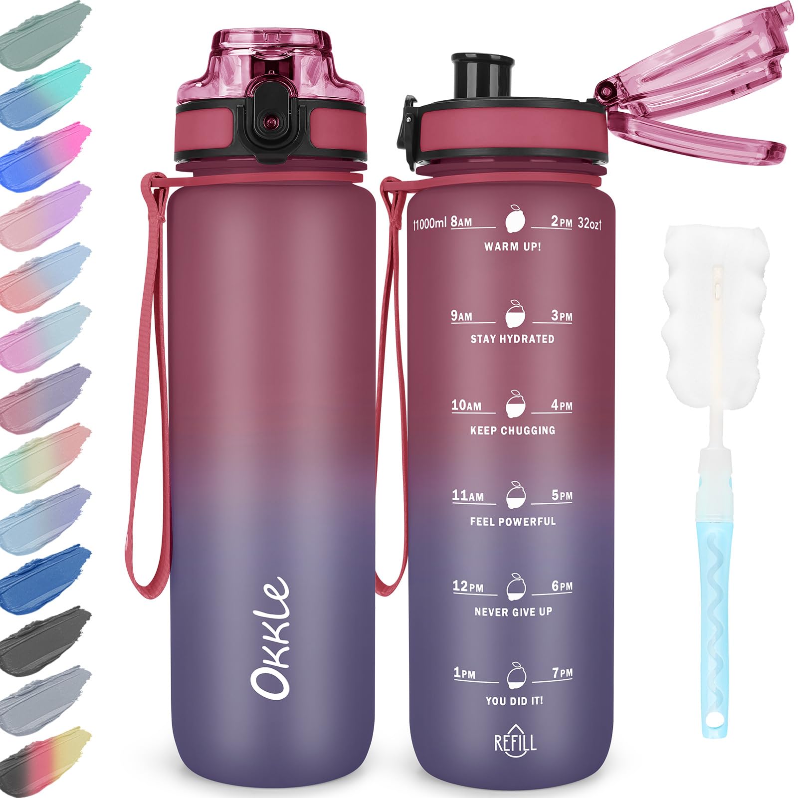 Blueangle Edelstahl-Wasserflasche Mit Weltflaggen-Motiv, 600 Ml, BPA-frei & Auslaufsicher – Ideal Für Sport & Outdoor