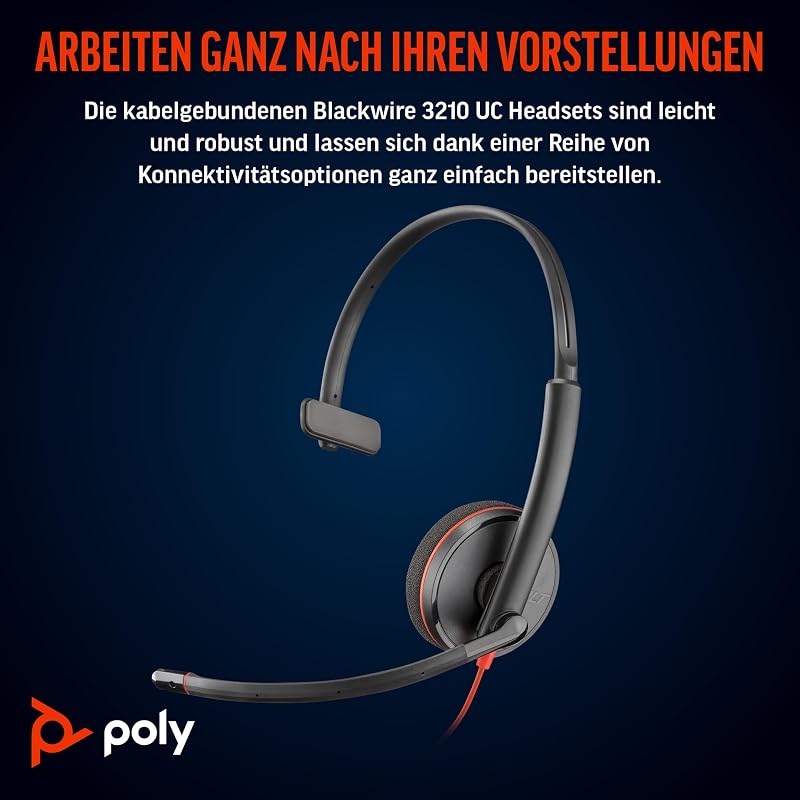 Poly Blackwire 3220 USB-C Headset Zajszűrő Mikrofonnal Teams Zoom Kompatibilis - BLACKWIRE, C3220 USB-C, USB C/A ADAPTER, ECOMM, USB-C/A