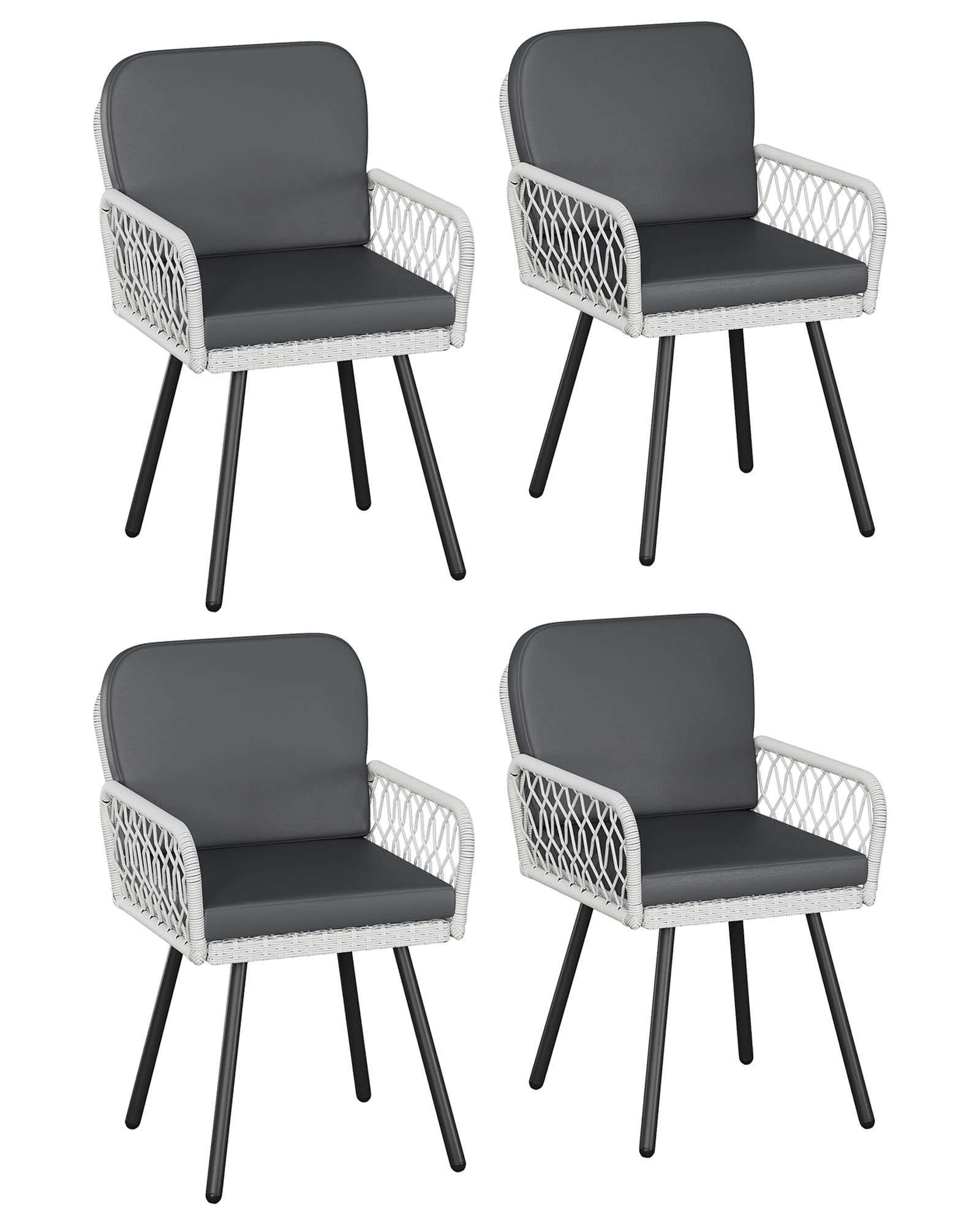 Chaises de jardin empilables confortables pour petit balcon et terrasse Garvee