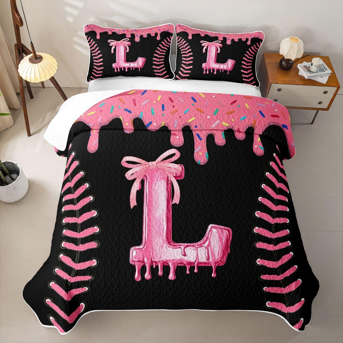 Homewish Eiscreme Tropfen Bettüberwurf 170x210cm