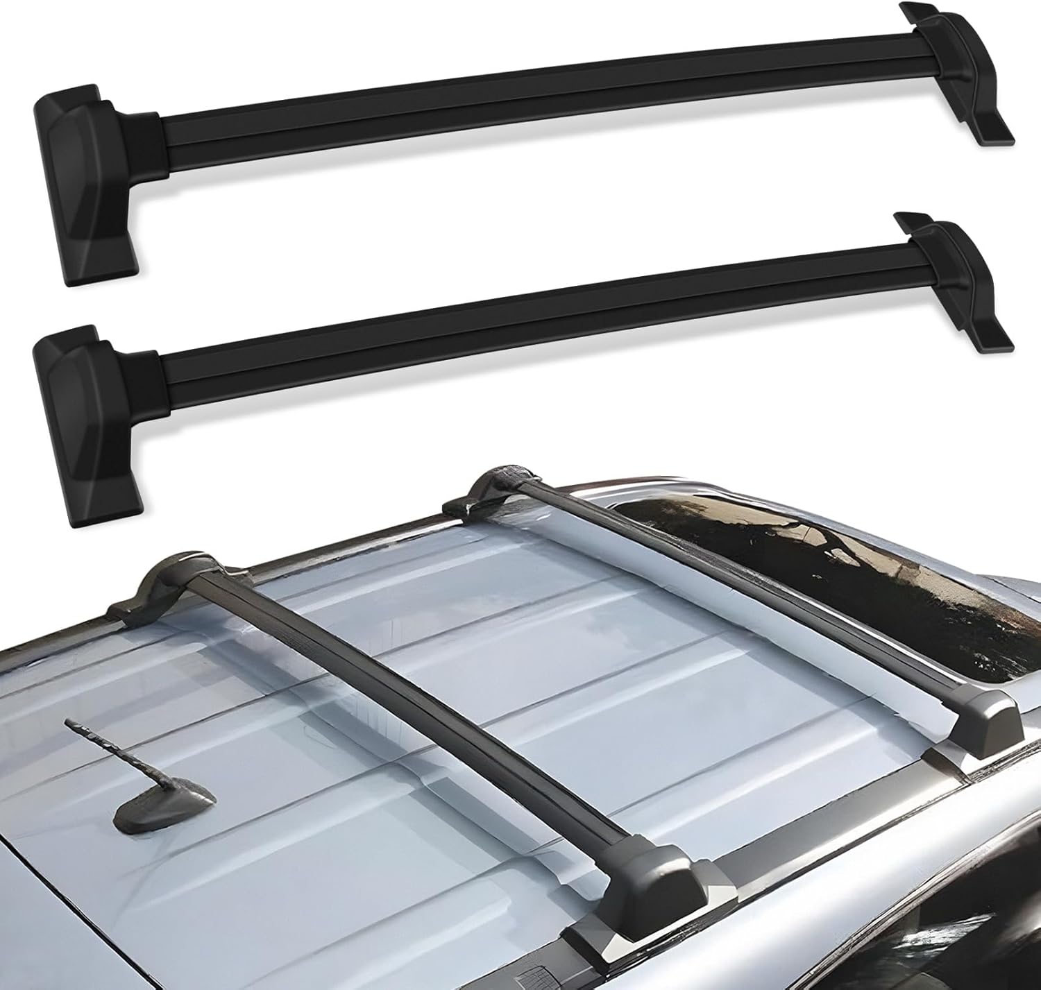 SCITOO 125LBS Roof Rack Cross Bars Fit For Honda CR-V 2007-2011 Cargo Crossbar Black
