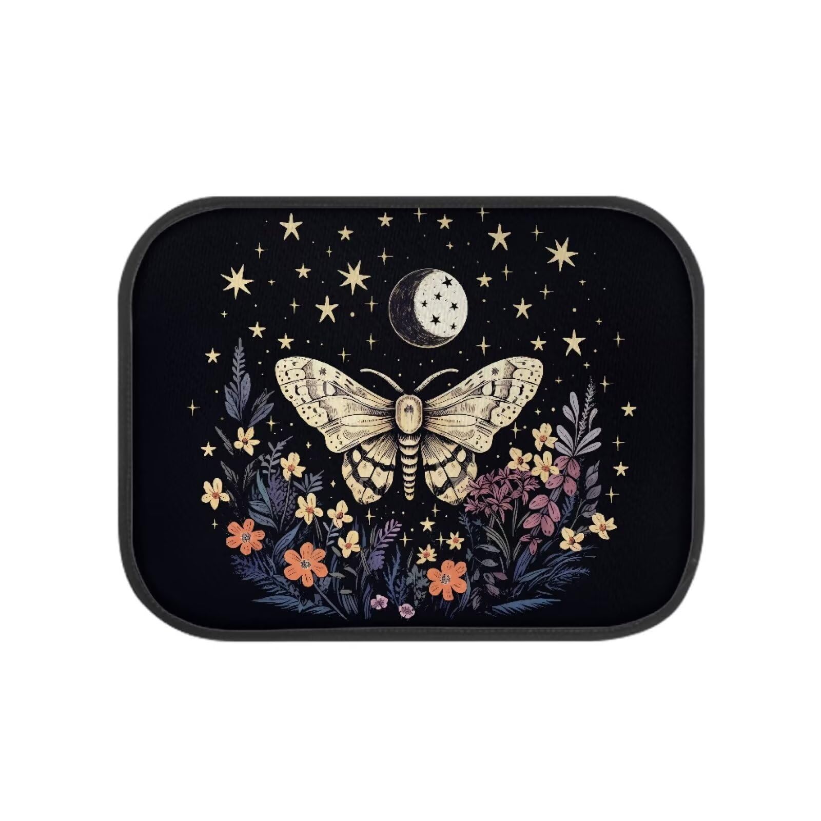 Cozeyat Moon Moth Car Floor Mats with Rubber Backing Heavy Duty Rubber Back Seat Car Mats 2Pcs Rear — view 2